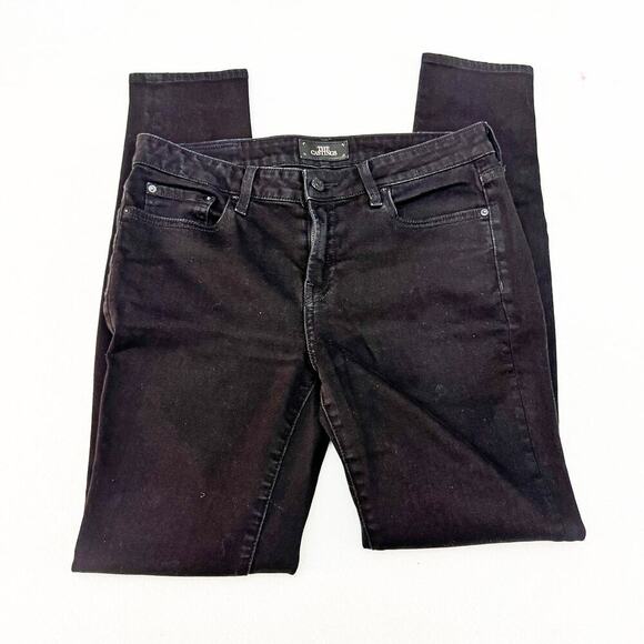 The Castings Mid Rise Skinny Overdye Black Denim Jeans Size 30 - Picture 7 of 9